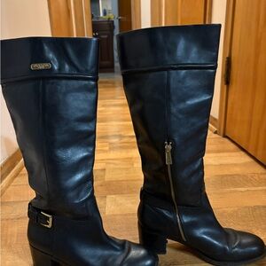 Coach Elegant Black Heeled knee high  Boots